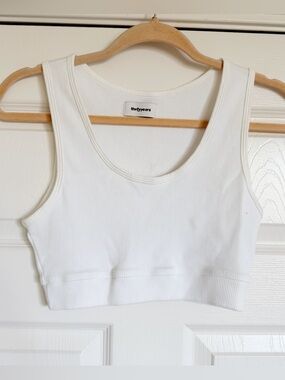 Thirty Years White Crop Tank Top
